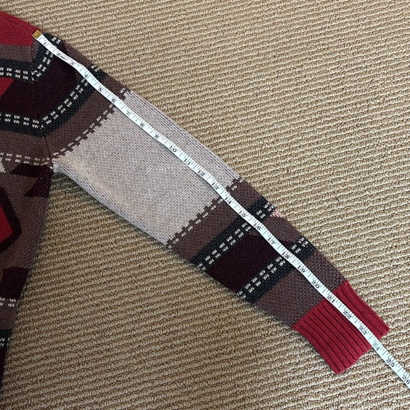 Pendleton Tribal Aztec Cardigan Sweater Petite Small - Picture 7 of 7
